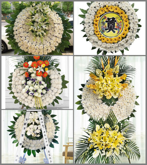 浙江省宁波北仑区白峰街道花圈速递